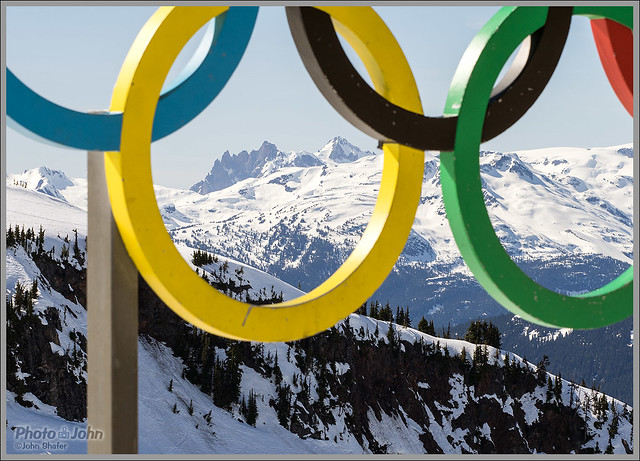 Olympic Rings On Whistler Mountain