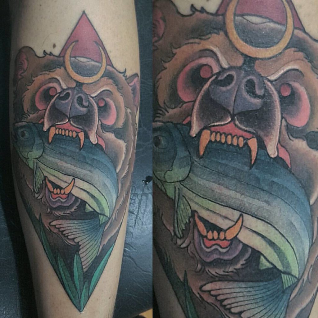 The Bear, tattoo Neotraditional representando la fuerza y … | Flickr