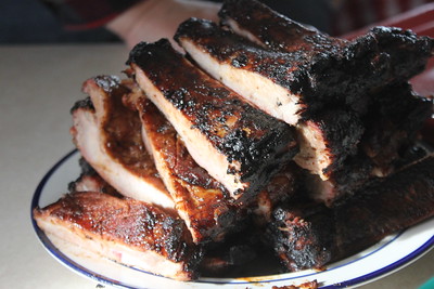 Dad's smoked pork ribs