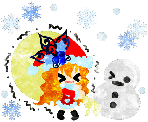 フリーのイラスト素材 クリスマスと女の子の可愛いイラスト 寒い日のサンタクロース Free Illustrat Flickr