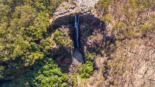 drone landscape waterfall australia fire bushfire phantom4 aerial carringtonfalls nsw dji newsouthwales au