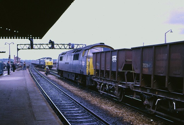 Down stone empties at Reading in 1974