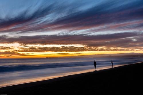 ocean california santa sunset seascape night fishing pacific cruz monterrey casting aptos