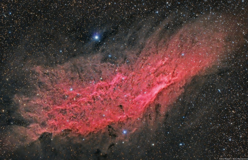 Glowing Red California Nebula NGC 1499 Collaboration