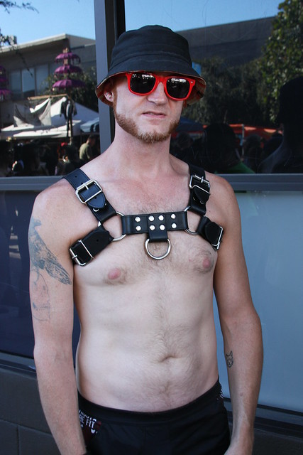SWEET BARE CHESTED GINGER HUNK ! ~ photographed by ADDA DADA ! ~  FOLSOM STREET FAIR 2016! ( safe photo )