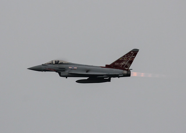 RAF Typhoon fast pass - Bournemouth Air Festival 2015