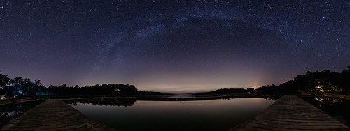 panorama night docks stars landscape pond nikon massachusetts plymouth astrophotography milkyway campcachalot autopanopro d7000 fivemilepond cachalotscoutreservation