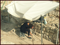 Knossos, Crete ~ an archaeologist at work