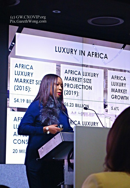 Uche Pezard CEO Luxe Corp on Africa Luxury Market size 2015 $4.19Bn projected to become $5.23Bn in 2019 at AfricaLuxuryForum from RAW _DSC4794