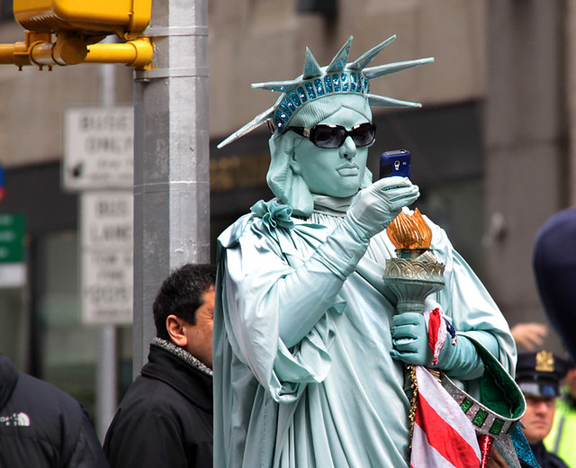 New York: Living Statue of Liberty