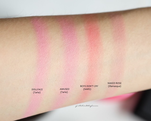 Pink blushes swatches1