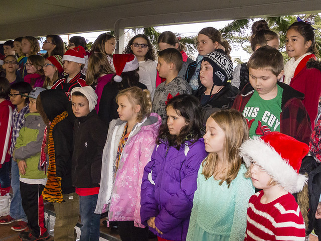 Layney Singing at the Christmas in the Park Music Program