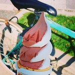 今日もサイクリング🚲💨 ついでにアイス🍨  #today #now #サイクリング #cycleing #cycleingday #水分補給 #ついでに #アイス #アイスクリーム #美味しい #田口食品 #icecream #yummyfood #yummy #delicious #チョコレート #バニラ #chocolate #vanilla #ソフトクリーム #ice-cream cone#soft ice cream #チョコとバニラのハーモニー #かなり