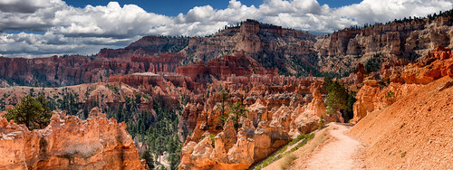 sky panorama mountains clouds desert loop peekaboo trail bryce stitched