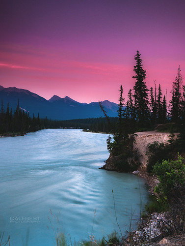athabasca sunset mountains rockies rockymountains canadianrockies nature landscape photography river colour color nationalpark caonservation water current flow wabasso camp camping campground travel canada alberta light beauty beautiful peace peaceful calm calming idyllic scene serene