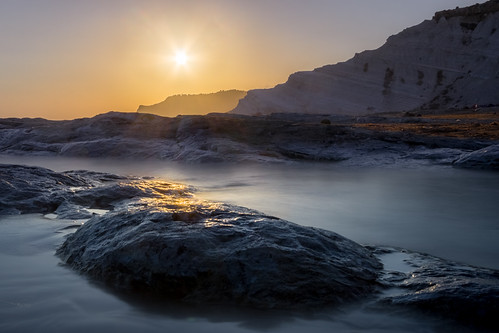 Sicilian sunset by luigig75, "Turkish steps" or "Stair of the turks" or "Scala dei Turchi". An incr