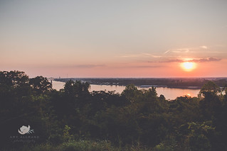 Mississippi River at sunset
