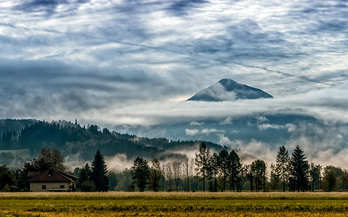 österreich nebel natur himmel wolken kärnten alpen landschaft karawanken stegyden