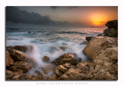 sunrise marsascala malta seascape karl glanville silky stream water sea canon eos 70d efs f3556 1585mm rocks rocky beach sky colours peace ngc