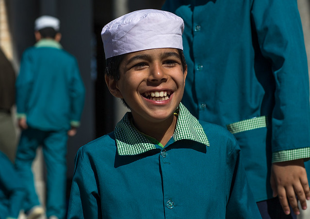 zoroastrian pupil boy, Yazd Province, Yazd, Iran