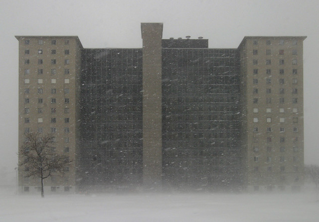 A Robert Taylor Homes Building in its Last Winter