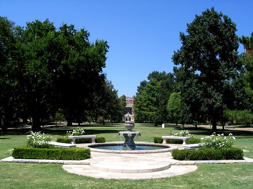 college oklahoma fountain campus landscape university ou sooners southoval