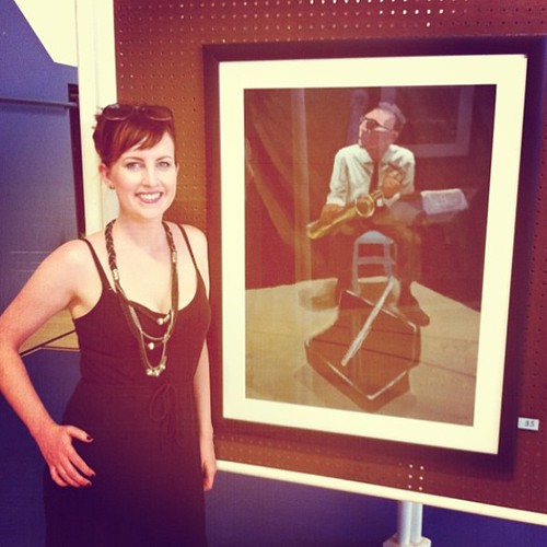 #tbt #throwbackthursday with my artwork at a juried art show a few years back. "Juried" means that in order for the artwork to exhibit at the show, it has to be approved by a panel of judges. I've got to start framing my artwork so I can enter more shows. | by artcentralstation