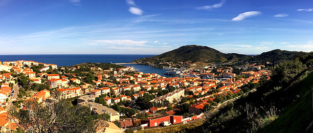 Port-Vendres in France in a 4 photos stitched panorama