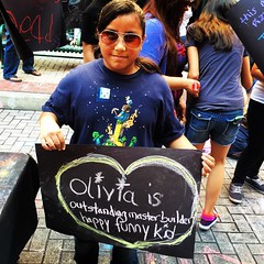 Olivia is - outstanding master builder - happy, funny kid! @artpace #ChalkItUp #ciuhaiku #sanantonio #haiku