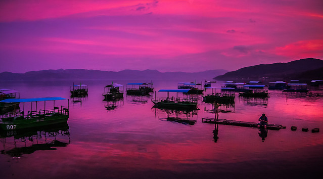 Fǔxiān Lake | Pink Hour | Pano