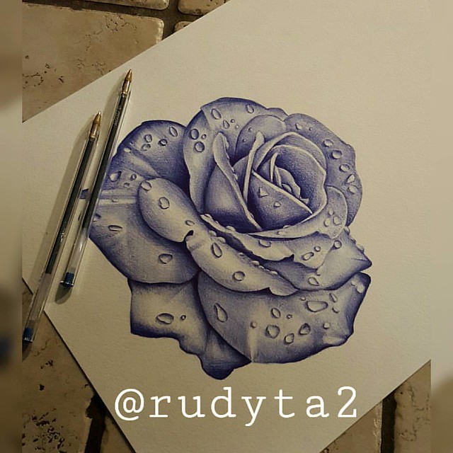 Bic pen rose I did to end the night. #roses #rose #drawing #sketch #art ...