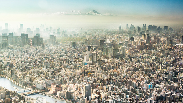 Tokyo Skyline & Mount Fuji 4K Wallpaper / Desktop Background