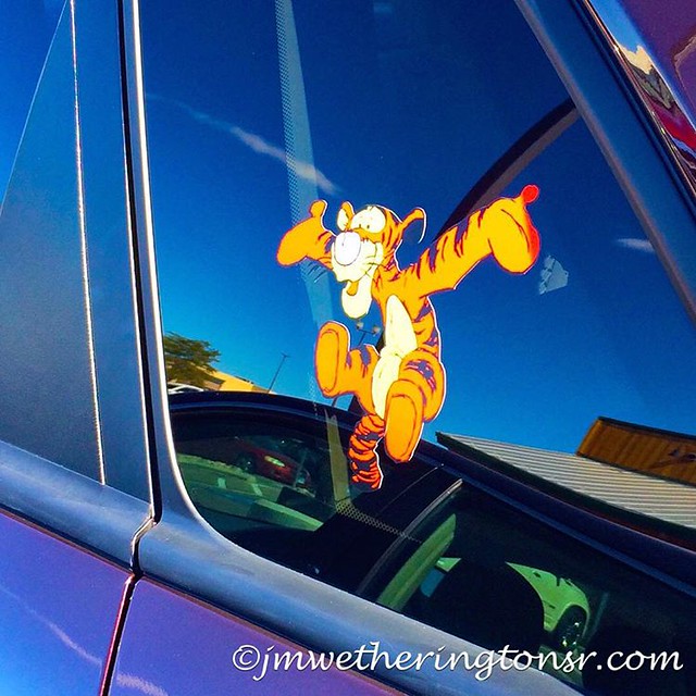 Saw this on a vehicle in a parking lot in #RapidCity today. My wife's favorite character from Winnie the Pooh stories. #Tigger #SouthDakota