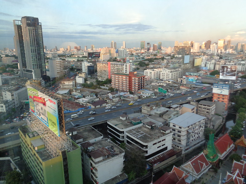 Uitzicht vanuit hotelkamer bangkok