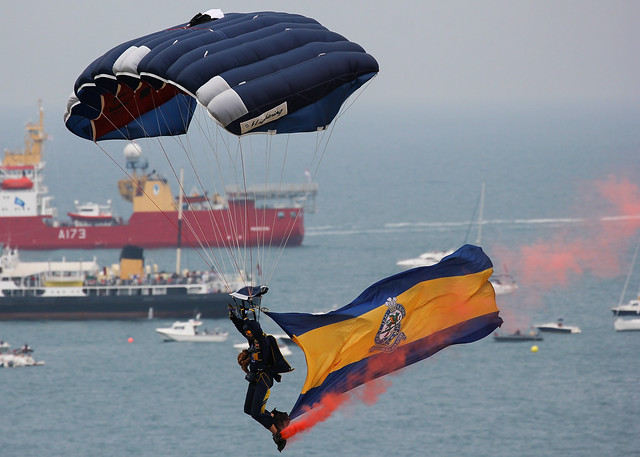 Tigers Parachute display team  - Bournemouth Air Festival 2015