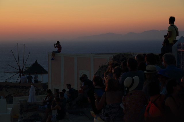 Crowds Watching the Sunset, Oia, Santorini