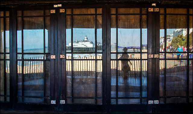 Pier Reflections (on doors under the bandstand)