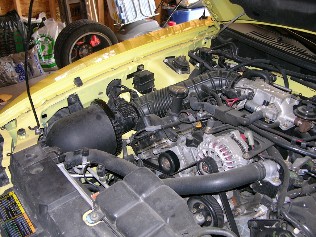 Before removing the stock intake | This is the engine as it … | Flickr