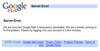 Googe Mail seems to be down | by dotben