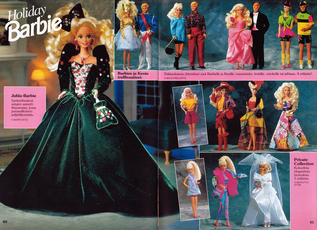Frühlingsstrauß  Barbie 1997 Druck auf Glanzpapier Barbie als Spring Bouquet 