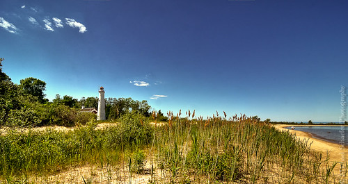 trees lighthouse building beach grass clouds michigan lakehuron ptf sturgeonpoint sturgeonpointlighthouse michaelschaeferphotographynikond300micha