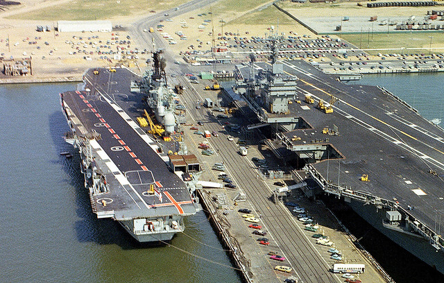 HMS ARK ROYAL (R09) & USS Nimitz (CVN 68) circa 1978