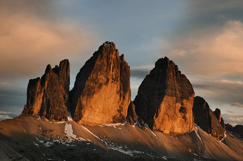 sunset mountains montagne italia dolomiti trecimedilavaredo