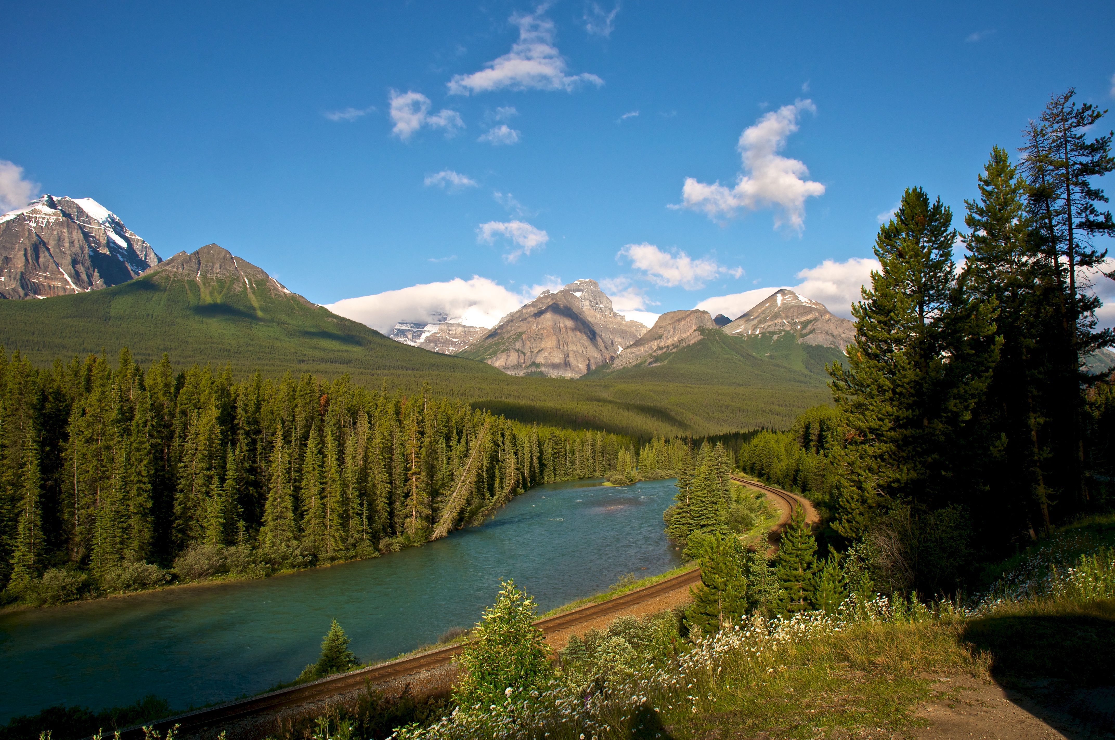 Train Track on the Bow River