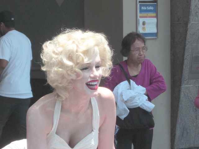 Ride Safely: Faux Marilyn on the Boulevard II