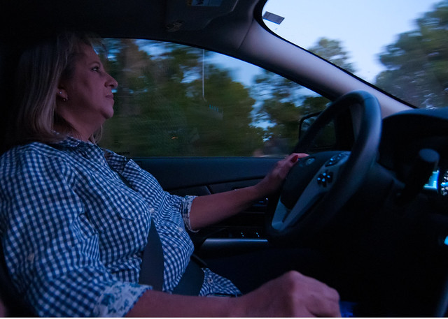 Day 274- Diane driving at dusk!