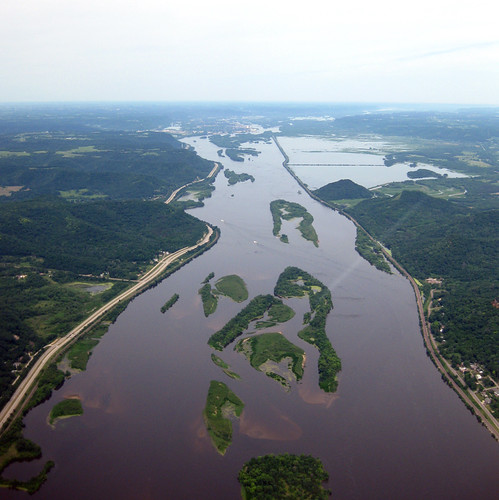 Mississippi River | Winona, MN can be seen in the distance. | Dave