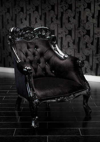 4009 BLACK VELVET BAROQUE TUFTED CHAIR WITH SWAROVSKI CRYS… | Flickr