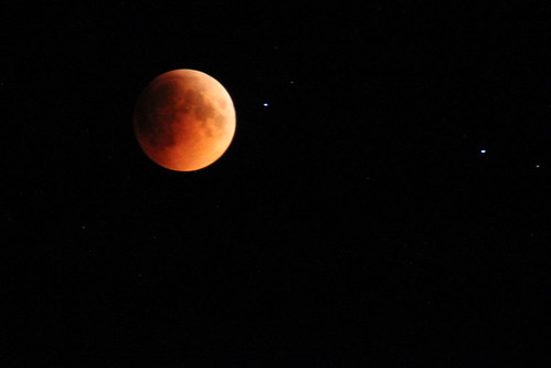 orange moon black stars eclipse lunar