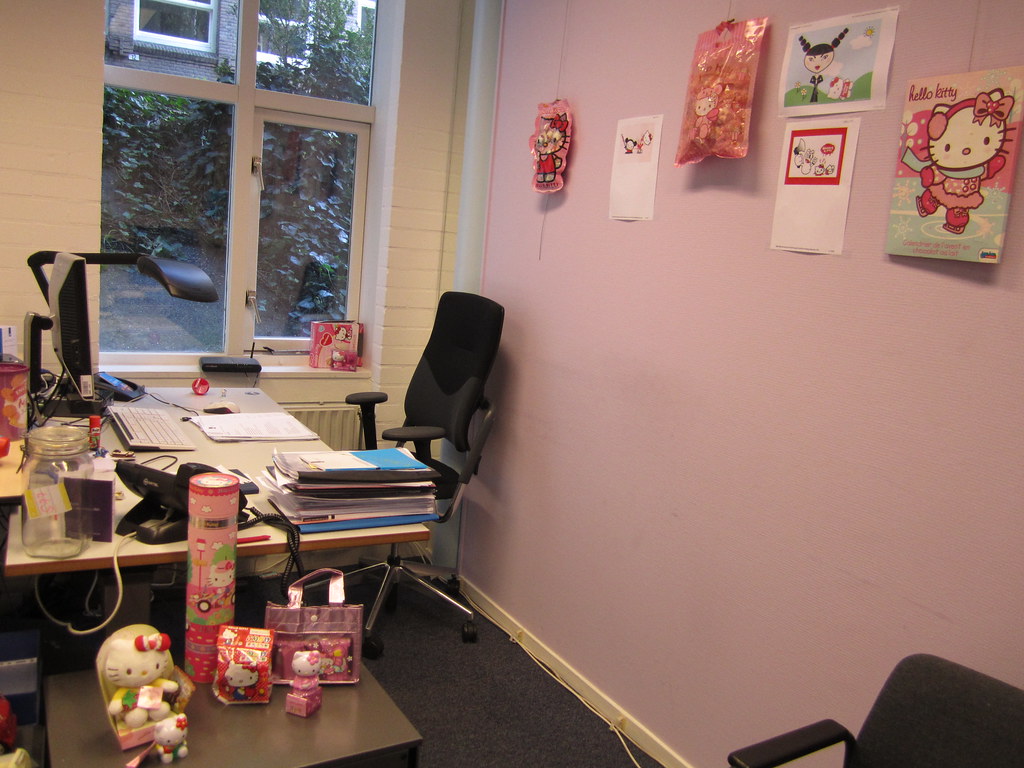 Hello Kitty at my office, Every workday surrounded by Hello…
